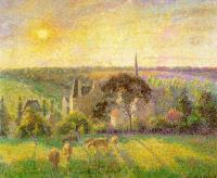 Pissarro, Camille - Countryside and  Eragny Church and Farm